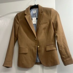 NWT. Never worn. JCrew petite blazer. Dark camel.